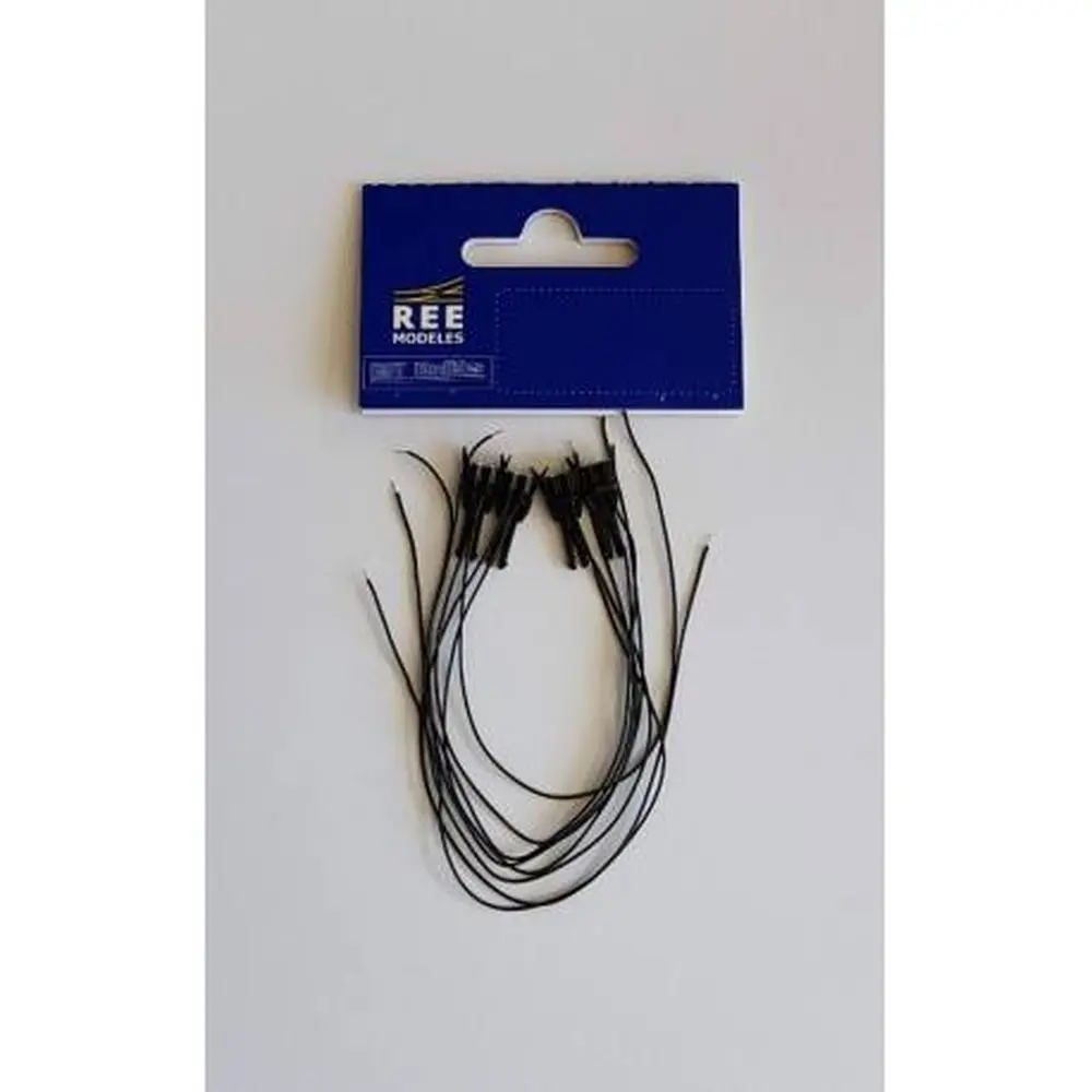 2 paires d'attelages courts magnétiques norme NEM 362, avec fils, longueur L : norme + 0.6mm