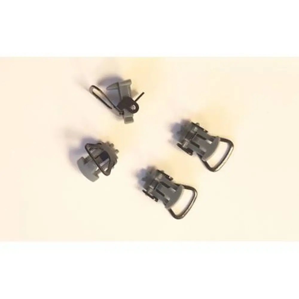 Sachet de 4 attelages courts à boucle gris NEM 363 (Queue d'Aronde)