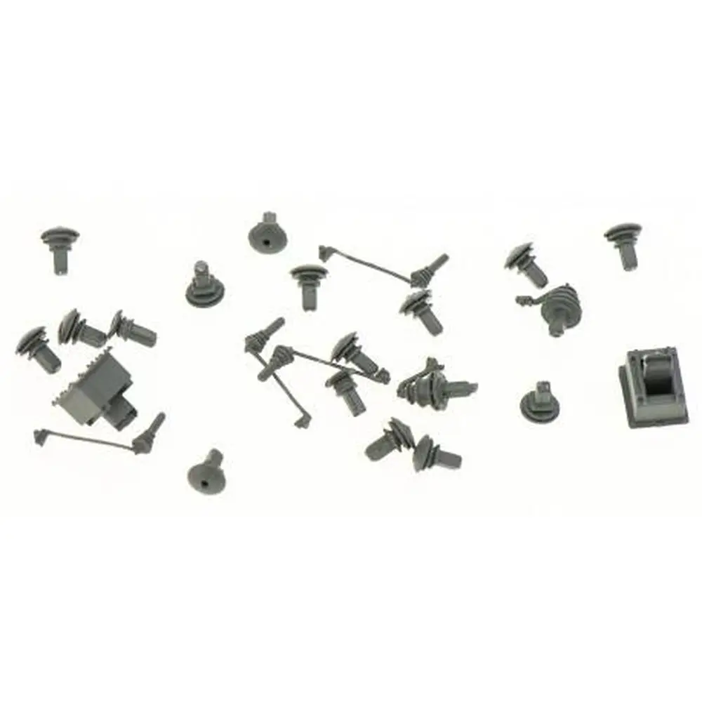 Sachet de 24 accessoires de toiture CC7100, parafoudre et isolateurs - Ree Modèles XB531 - HO 1/87