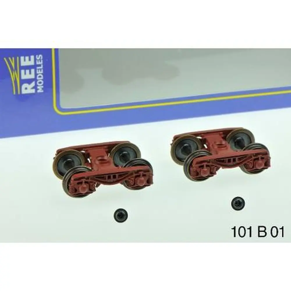 Set de 2 Bogies Y27 E - 4 boites SKF - Brun UIC