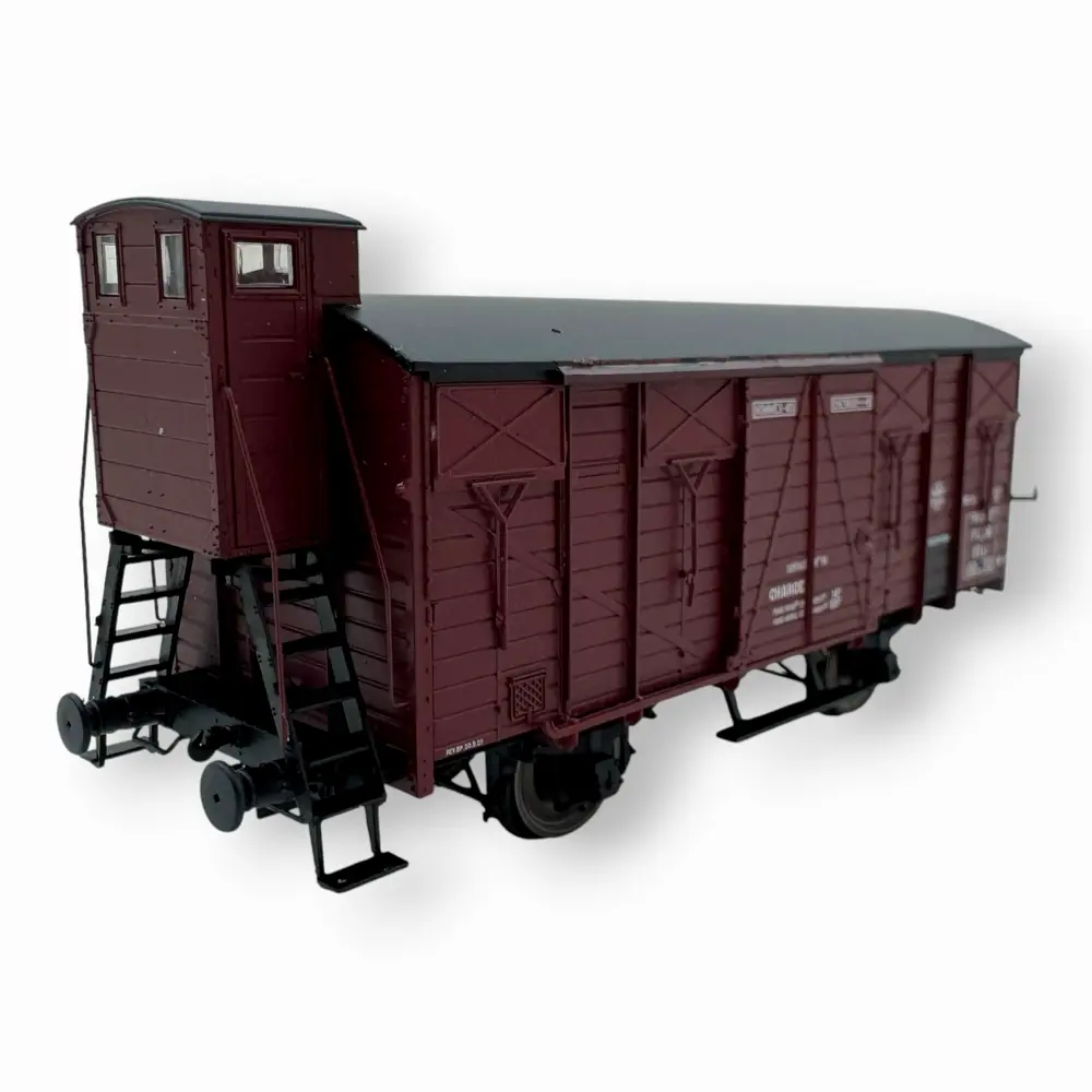 Wagon COUVERT OCEM 19 guérite "PLM" REE MODELES WB686 - SNCF - HO 1/87 - EP II