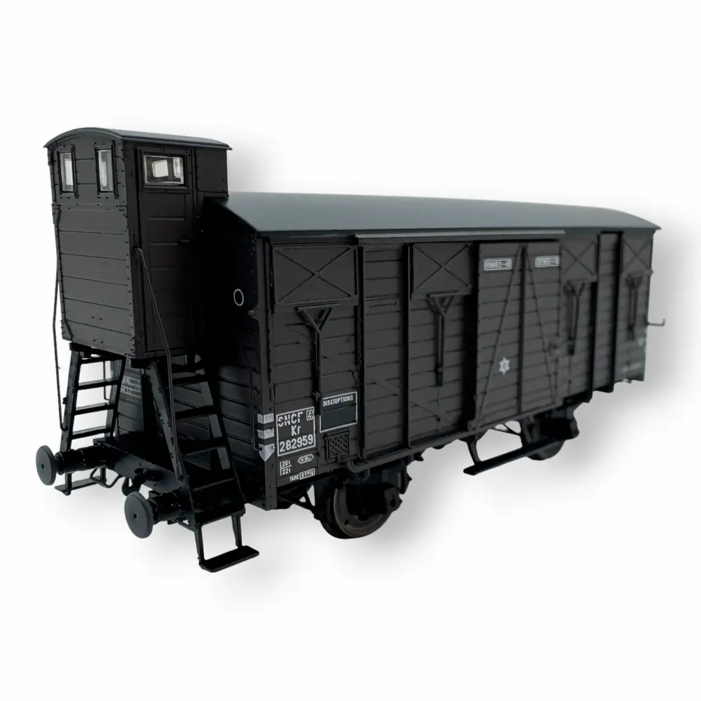 Wagon COUVERT OCEM 19 guérite "Sud-Ouest" REE MODELES WB692 - SNCF - HO 1/87