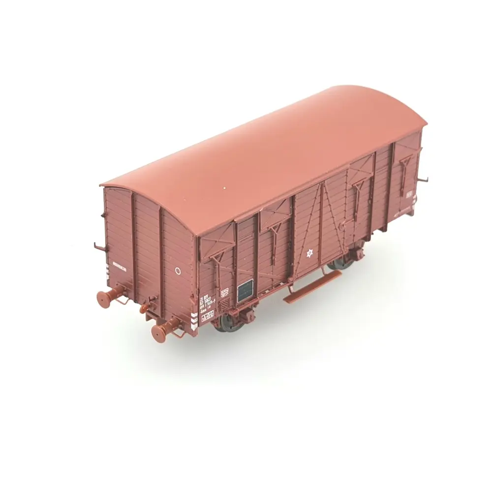 Wagon COUVERT OCEM 19 marron clair REE MODELES WB693 - SNCF - HO 1/87 - EP IV