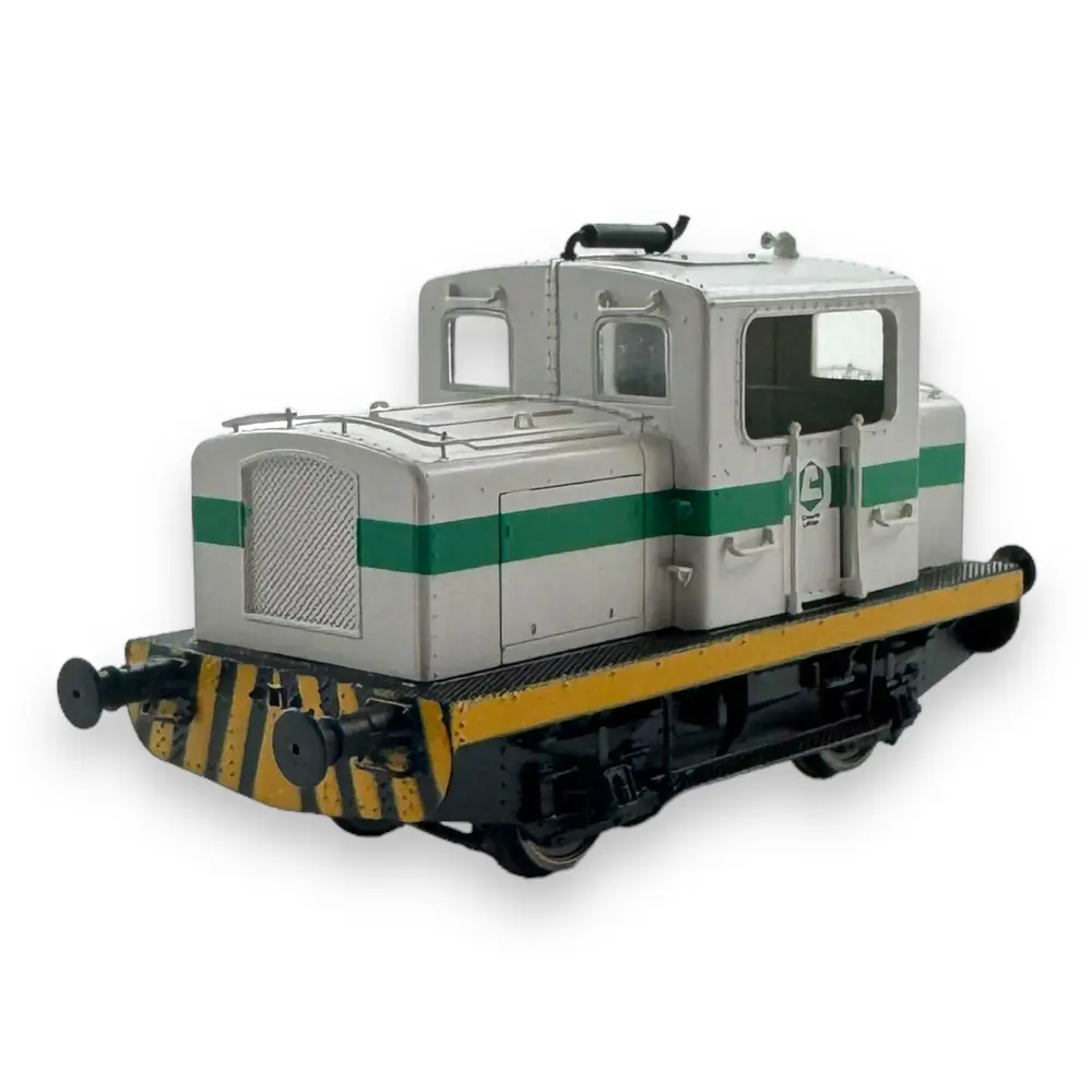 Locotracteur Moyse 32 TDE, Industriel Gris & Bande vert-Jaune - Ree Modèles MB122DS - HO 1/87 - Ex-SNCF - Ep IV-V - Digital sound - 2R