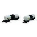 Set 2 wagons citernes ANF "Simotra" - Ree Modèles NW-228 - N 1/160 - SNCF - EP IV