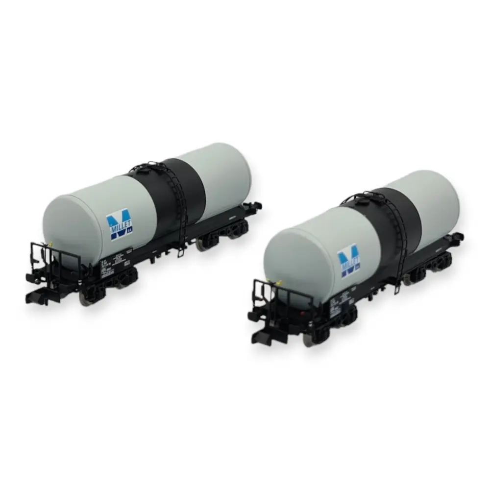 Set 2 Wagons Citernes ANF "Millet" - REE MODÈLES NW-230 - N 1/160 - SNCF - V