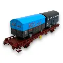 Wagon UFR Bi-Porteur Fourgon - PAVESI & BOURGEY-MONTREUIL - REE MODELES WB642 - HO : 1/87 - EP. IV