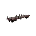 Wagon Plat TP Brun à Ranchers Courts -  REE MODELES WB551 - SNCF - HO : 1/87 - EP. IV - 2R