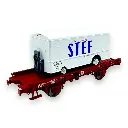 Wagon UFR Mono-Porteur + Fourgon Frigo "STEF" REE Modeles WB652 - HO 1/87