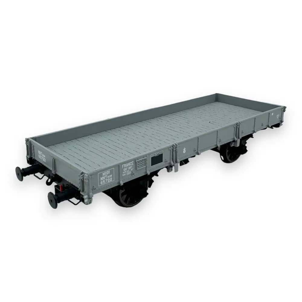 Wagon Plat OCEM 29 MIDI Gris REE MODELES WB603 SNCF - HO 1/87 - EP II