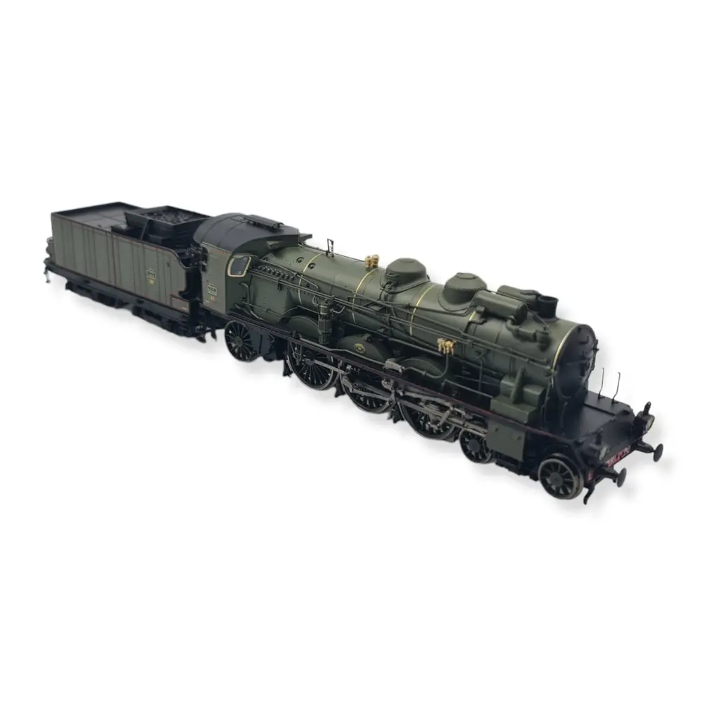 Locomotive à vapeur 231 D 154 - Verte - Ree modeles MB134SAC  - PLM - HO 1/87