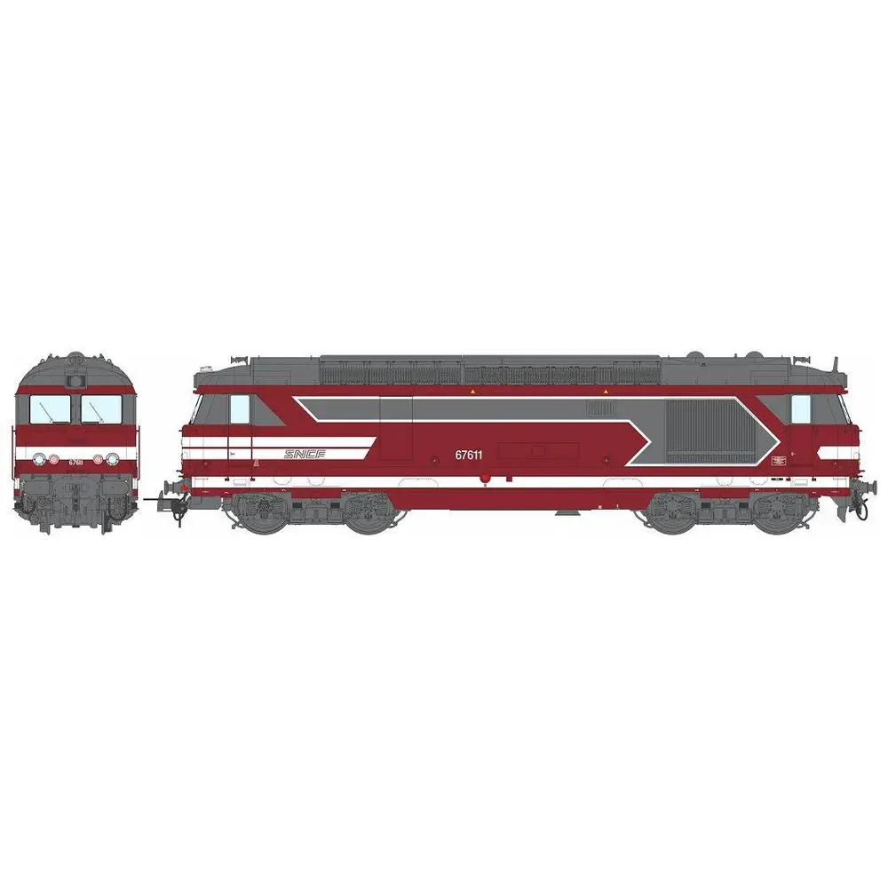 Locomotive Diesel BB67611 "CMR CAPITOLE" DCC SON REE MODELES MB171S - SNCF - HO 1/87