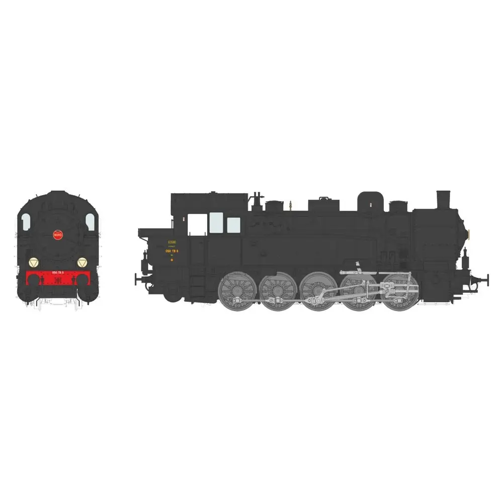 Locomotive à Vapeur Ex-T16.1 Allemande SNCF 050 TB 11 NORD - REE MODÈLES MBE-008 - HO 1/87 - SNCF - EP III - Digital Sound Fumigène - DCC/AC