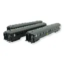 Coffret de 3 voitures OCEM RA BD4 + BD9 - REE Modeles VB386 - HO 1/87 - SNCF