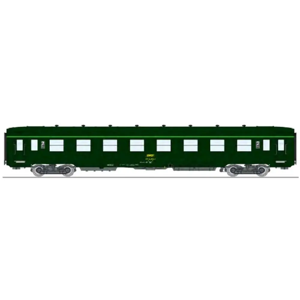 Une voiture DEV B8 ex-A8 U53 vert REE MODELES VB397 - SNCF - HO 1/87 - Ep IV/V