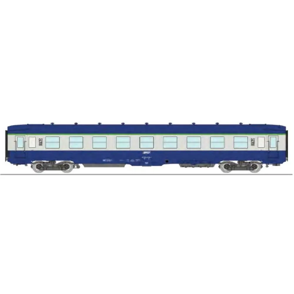 Une voiture couchette DEV B9c9 Bleu/Gris REE MODELES VB403 SNCF - HO 1/87