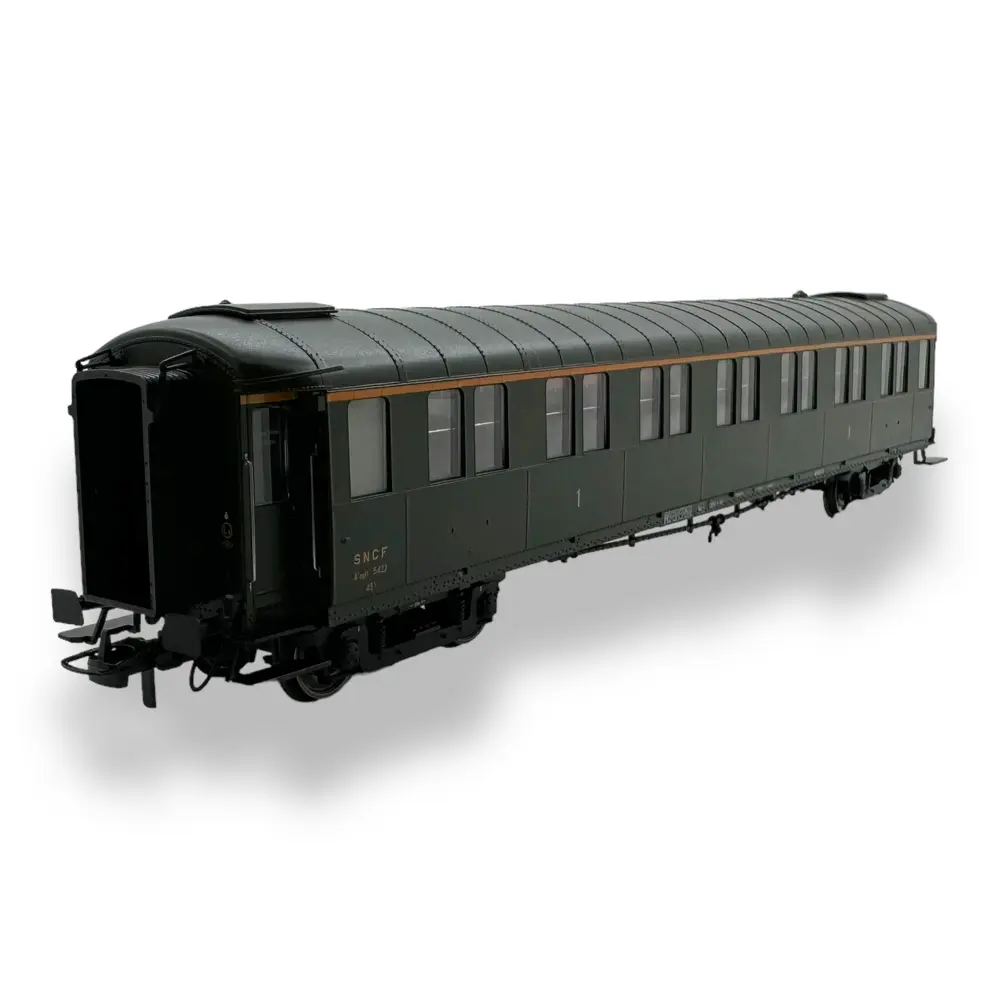 Voiture métallisée Ex-PLM REE Modèles VB457 vert 306 - HO 1/87 - SNCF - EP III.B