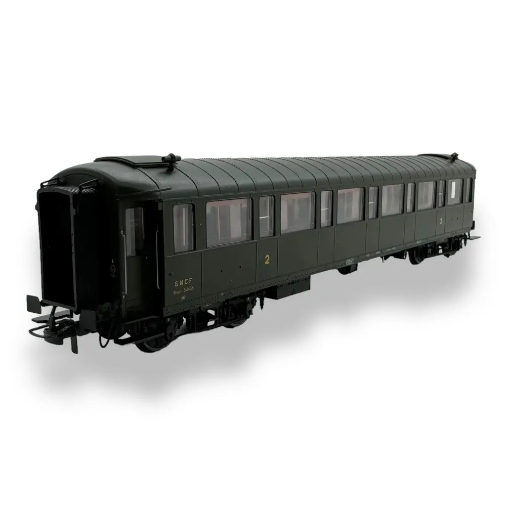 Voiture métallisée Ex-PLM REE Modèles VB459 vert 306 - HO 1/87 - SNCF - EP III.B