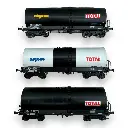 Set 3 wagons citernes Algeco-Total - Ree Modèles WB-657 - HO 1/87 - SNCF - EP IV/V - 2R