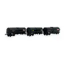 Set 3 de wagons citernes FAUVET-GIREL "SIMOTRA / ALGECO-TOTAL" - Ree Modèles WB-664 - HO 1/87 - SNCF - Ep III - 2R