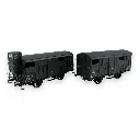 Coffret de 2 wagons couverts PLM 20T - Ree Modèles WB-701 - HO 1/87 - SNCF - Ep III - 2R