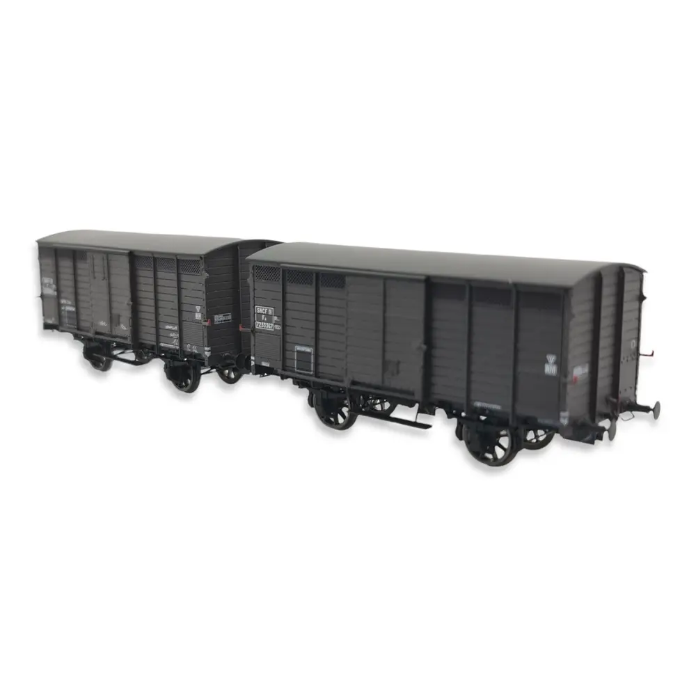 Set 2 Wagons primeurs ex-10T Type 2 & 3 REE Modèles WB745 - HO 1/87 - PLM - EP III