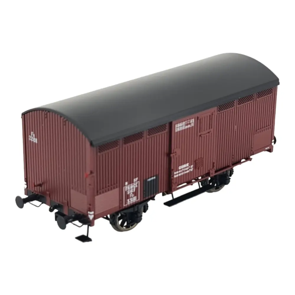 Wagon primeur 10T rouge sideros REE MODELES WB762 - SNCF - HO 1/87 - EP III A