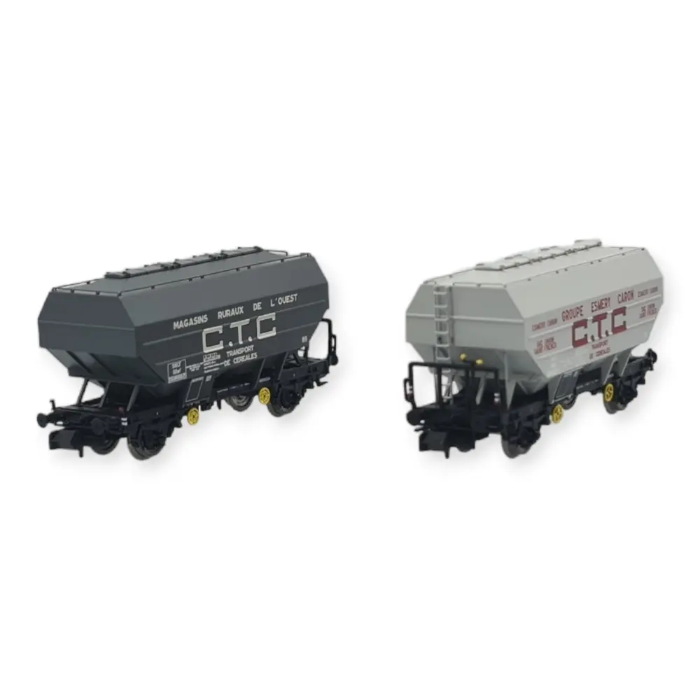Coffret 2 wagons céréaliers - REE Modèles NW303 - N 1/160 - SNCF - EP III