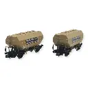 Coffret 2 wagons céréaliers - REE Modèles NW306 - N 1/160 - SNCF - EP III