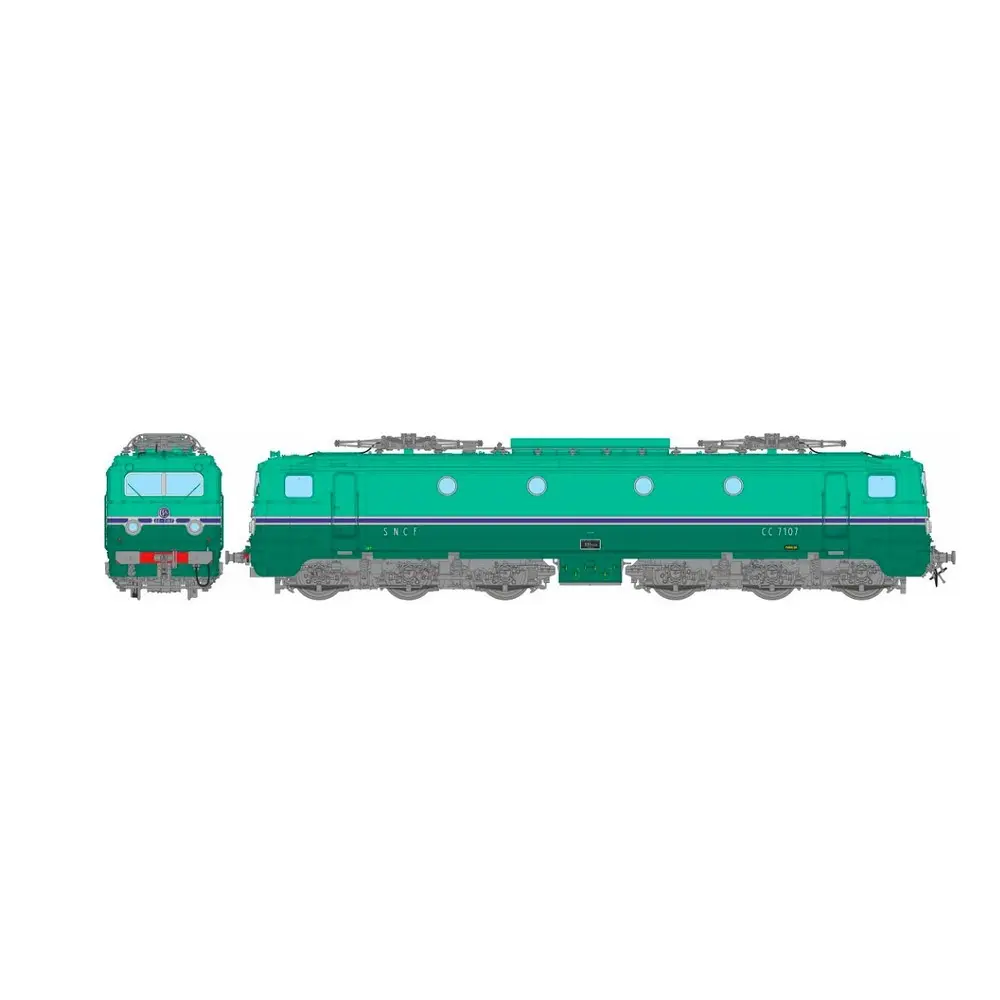 Locomotive électrique CC 7107 - DCC SON - REE Modèles MB193S - HO - SNCF - EP III - IV