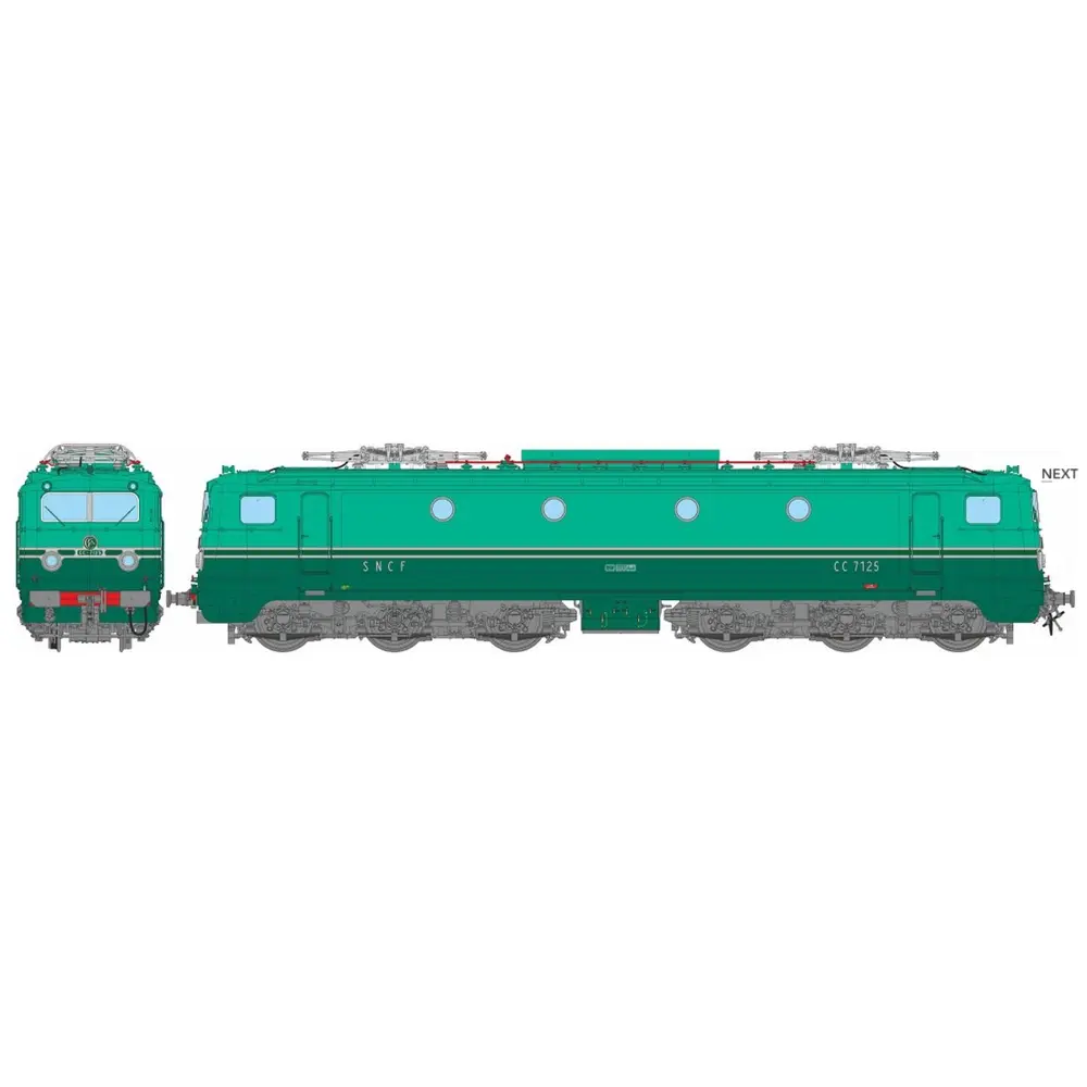 Locomotive électrique CC 7125 - Analogique - REE Modèles MB208 - HO - SNCF - EP III