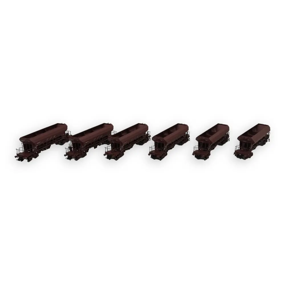 Set 6 wagons trémie F70 EADS REE Modèles WB798 - SGW - HO 1/87 - SNCF - EP IV
