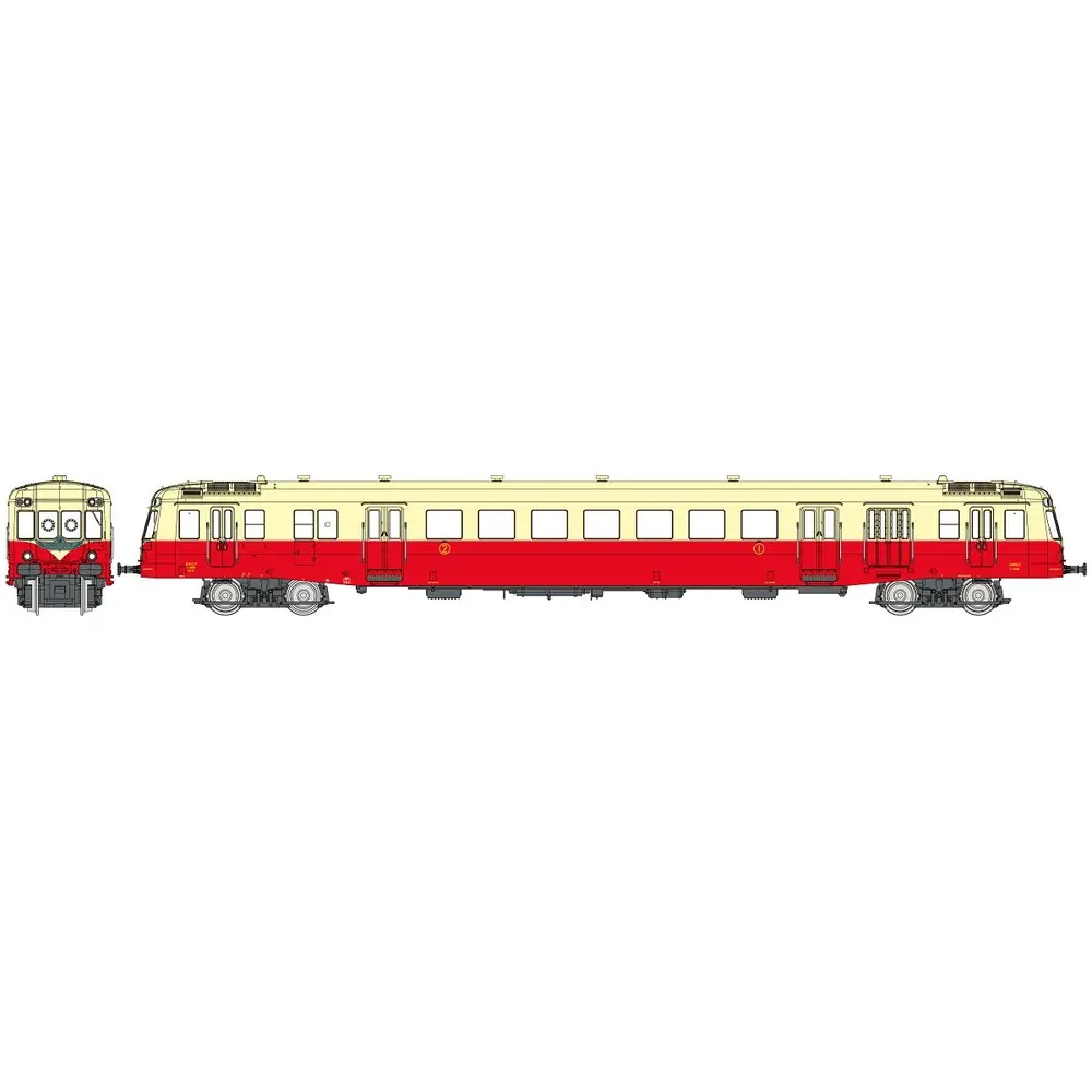 Autorail X 2450 - REE MODÈLES NW-252 - N 1/160 - SNCF - EP III - Analogique