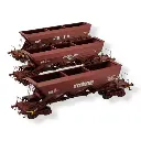 Set de 3 Wagons Trémies EX - REE MODÈLES NW-266 - N 1/160 - SNCF - EP IV - DC