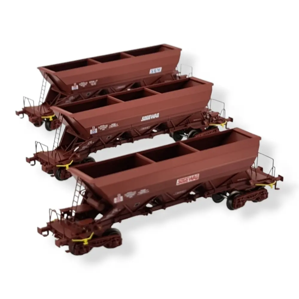 Set de 3 Wagons Trémies EX SGW - REE MODÈLES NW-270 - N 1/160 - SNCF - EP V - DC