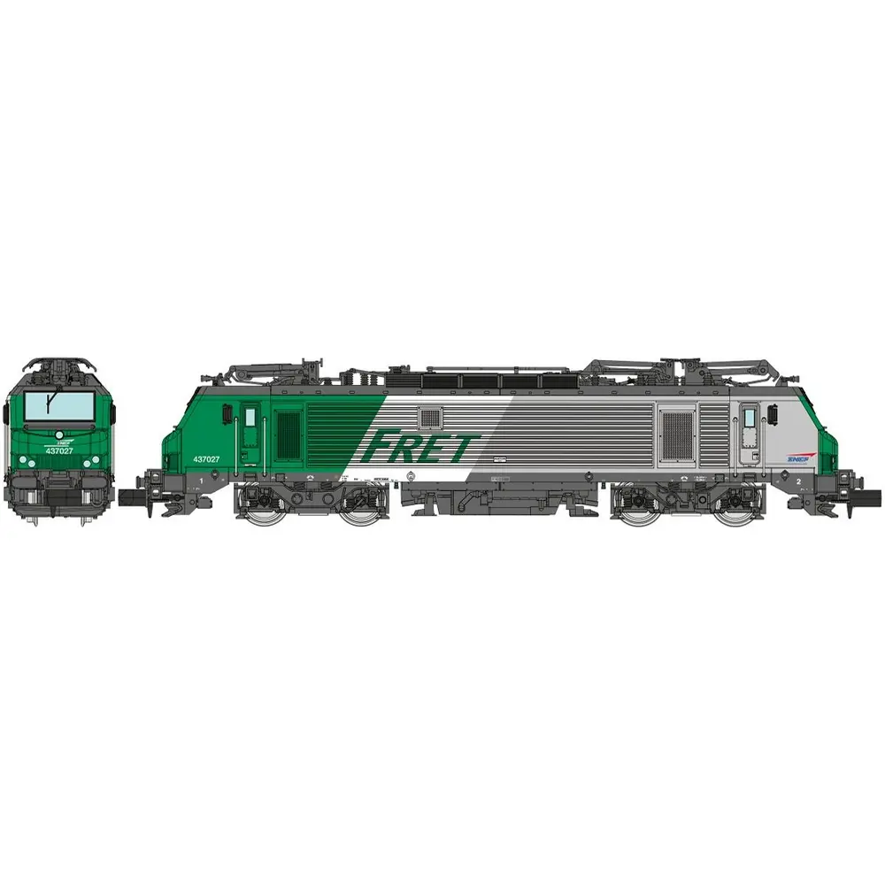 Locomotive électrique Prima BB 37027 Fret logo casquette - Ree Modèles NW300 - N 1/160 - SNCF - Ep VI - Analogique - 2R