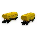 Set 2 wagons céréaliers - REE Modèles NW316 - N 1/160 - SNCF - EP III