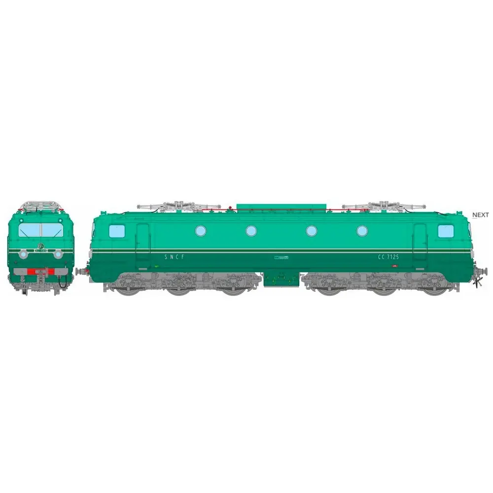 Locomotive électrique CC 7125 - DCC SON - REE Modèles MB208S - HO - SNCF - EP III