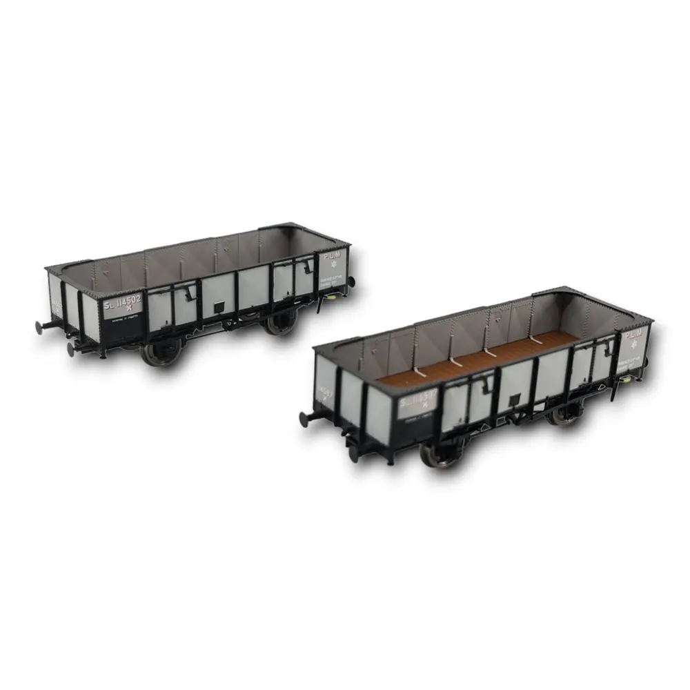 Wagons tombereau de la PLM en acier avec 4 portes, REE Modèles WB-812, HO 1/87e