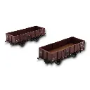 Wagons tombereau de la PLM en acier avec 4 portes, REE Modèles WB-814, HO 1/87e