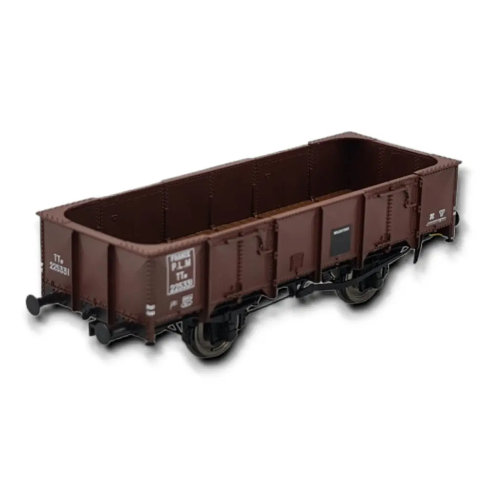 Wagon tombereau de la PLM à 4 portes, tôle rouge sidéros, REE Modèles WB-815, HO 1/87e
