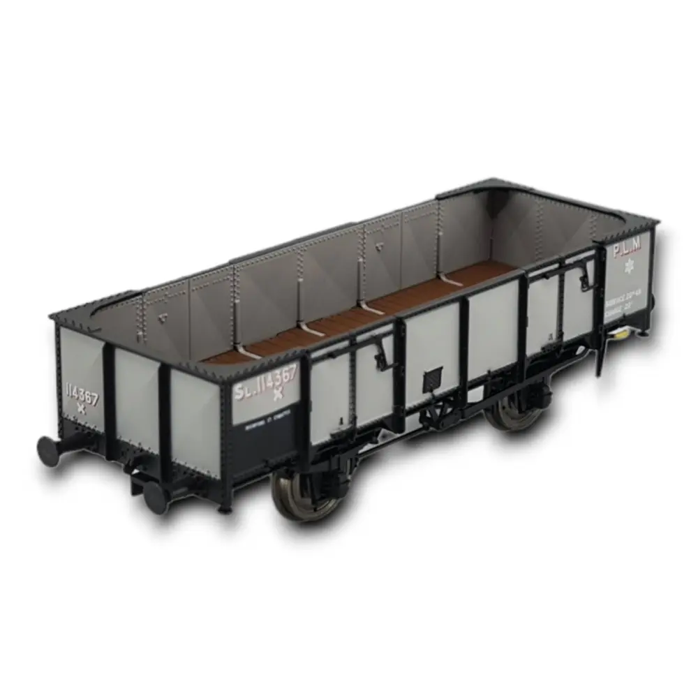 Wagon tombereau tôlé gris, ferrures noires, REE Modèles WB-816, HO 1/87e