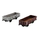 Wagons tombereau 4 portes de la PLM TTw 225553 et TT 225692, REE Modèles WB-817, HO 1/87e