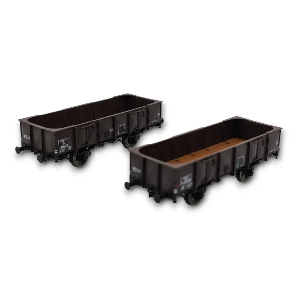 Wagons tombereau 4 portes ex-PLM, SNCF, REE Modèles WB-822, HO 1/87e