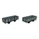 Set 2 wagons tombereaux - Ree Modèles VM-031 - HOm 1/87 - CFD - Ep III - 2R