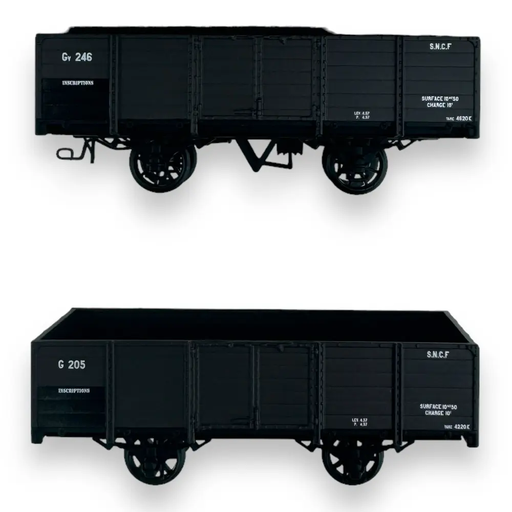 Set 2 wagons tombereaux - Ree Modèles VM-034 - HOm 1/87 - SNCF/CFD - Ep III - 2R