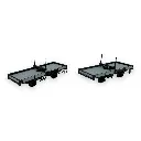 Set 2 wagons plats porte-grumes - Ree Modèles VM-035 - HOm 1/87 - CFD - Ep III - 2R