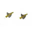 Set de 2 plaques flèches d'or - Ree modeles XB550 - HO 1/87