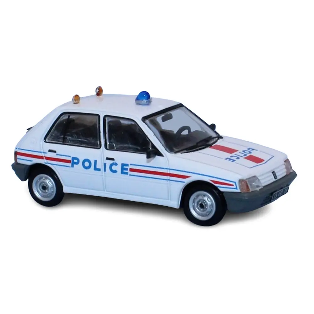 Voiture Peugeot 205 GE - REE MODELES CB155 - HO 1/87 -  Blanc "POLICE"