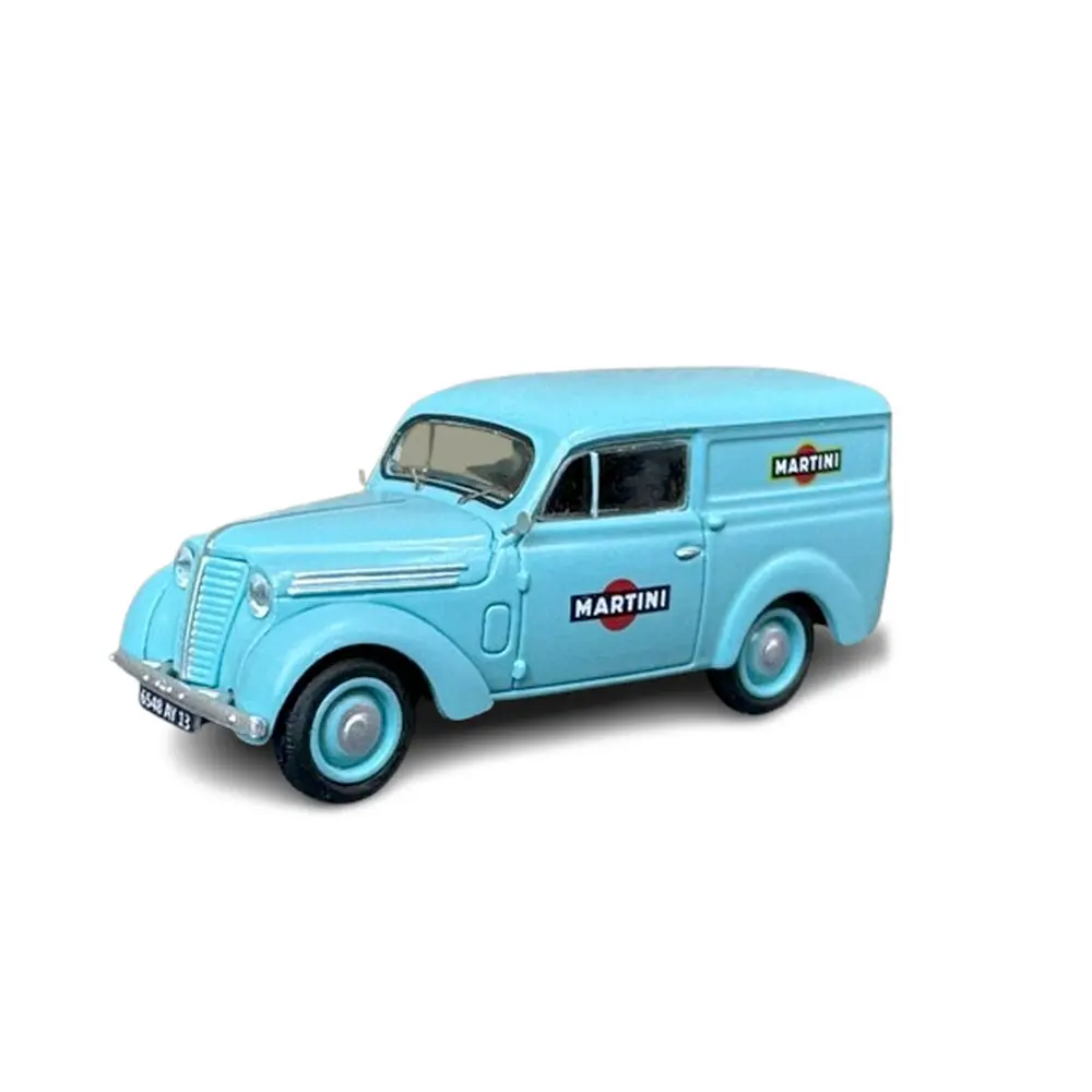 Voiture Renault JUVAQUATRE Fourgon Tôlé "MARTINI" - REE MODELES RECB172 - HO 1/87